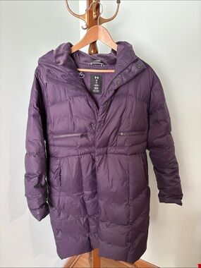 Under Armour Women's Dark Purple Hooded Puffer Coat